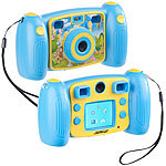 Somikon Kinder-Full-HD-Digitalkamera, 2. Objektiv für Selfies & 2 Sucher, blau Somikon