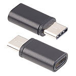 PEARL USB-Adapter mit Typ-C-Stecker auf Micro-USB-Buchse, 2er-Set PEARL Micro-USB-Adapter auf USB Typ C