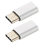 Xystec 2er-Set Adapter USB-C auf Micro-USB, Aluminium-Gehäuse Xystec USB Typ C Adapter