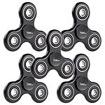 newgen medicals 3-seitiger Hand-Spinner mit ABEC-7-Kugellager, schwarz, 5er-Set newgen medicals Hand-Spinner