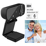 Somikon Real 4k USB Webcam mit Privacy Mode (Linsenabdeckung) & USB-C Adapter Somikon Webcams