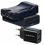 auvisio SCART-auf-HDMI-Adapter / Konverter 720p/1080p mit 2-Port-USB-Netzteil auvisio 