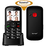 simvalley communications Komfort-Handy mit Garantruf Premium, Bluetooth und 5,6-cm-Farb-Display simvalley communications Notruf-Handys mit Lupe, Kamera und Sprachememos