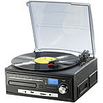 auvisio Stereoanlage MHX-550.LP für Schallplatte, CD uvm. (Versandrückläufer) auvisio Plattenspieler-Stereoanlagen mit USB-Digitalisierung