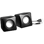 auvisio Stereo-Aktiv-Lautsprecher im Cube-Design, USB-Stromanschluss, 8 Watt auvisio Stereo-USB-Lautsprecher