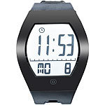 newgen medicals E-Ink-Fitness-Tracker FBT-100-3D.u mit BT 4.0 newgen medicals Bluetooth E-Ink Fitness-Armbanduhren