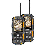 simvalley MOBILE Dual-SIM-Outdoor-Handy, Walkie-Talkie XT-980 2er Set simvalley MOBILE Dual-SIM Outdoor-Handys mit Walkie-Talkie-Funktion