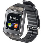 simvalley MOBILE 1,5"-Handy-Uhr & Smartwatch PW-430.mp mit Bluetooth 3.0 und Fotokamera simvalley MOBILE Handy-Smartwatches mit Bluetooth für Android