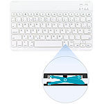 PEARL Ultraslim-Tastatur, Bluetooth 3.0, Scissor-Tasten, für Mac/macOS & iOS PEARL Slim-Tastaturen mit Bluetooth, optimiert für Apple