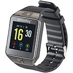 simvalley MOBILE Handy-Uhr & Smartwatch mit Kamera, Bluetooth 4.0, für iOS & Android simvalley MOBILE Handy-Smartwatches mit Kameras und Bluetooth für Android und iOS