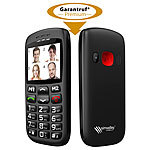 simvalley MOBILE Komforthandy mit Bluetooth, Garantruf, Foto-Kontakten und Ladestation simvalley MOBILE Notruf-Handys mit Kamera und MP3-Player