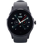 simvalley MOBILE Handy-Uhr & Smartwatch für iOS & Android, mit Bluetooth & Herzfrequenz simvalley MOBILE Handy-Smartwatches mit Bluetooth & Herzfrequenz-Messung, für Android und iOS