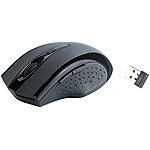 PEARL Optische Funkmaus mit blauer LED, 1.600 dpi, 2,4 GHz, USB-Nano-Dongle PEARL Optische Funkmäuse
