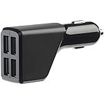 PEARL USB-Netzteil für Zigarettenanzünder (12/24 V) 4 x USB, 4,8A, 24 Watt PEARL Kfz-USB-Netzteile für 12/24-Volt-Anschluss
