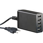 revolt 5-Port-USB-Netzteil mit dynamischer Ladestrom-Anpassung, bis 8 A, 40 W revolt USB-Netzteile für Steckdosen