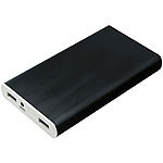 revolt Slim-Powerbank mit Alugehäuse, 8.000 mAh revolt USB-Powerbanks kompakt