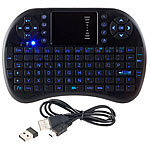 GeneralKeys Mini-Funktastatur MFT-245 mit Touchpad und beleuchteten Tasten GeneralKeys Mini-Funktastaturen mit Touchpads