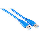 c-enter 2er-Set USB-3.0-Kabel Super-Speed Typ A Stecker auf Stecker, 1,8 m c-enter