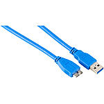 c-enter 4er-Set USB-3.0-Anschlusskabel, A-Stecker auf Micro-B-Stecker, 1,8 m c-enter Micro-USB-Kabel