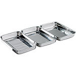 CHG Panier-Set, 3-tlg. aus rostfreiem Edelstahl, ca. 23 x 15 x 3 cm CHG Panierschalen