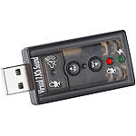 auvisio Externe USB 2.0-Soundkarte "ESC-3071" mit virtuellem 7.1-Klang auvisio USB-Soundkarten