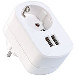 revolt 2in1-Steckdose mit 2-fach-USB-Netzteil, max. 3 A, Kindersicherung revolt USB-Steckdosen