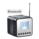 auvisio Mini-MP3-Station MPS-560.cube mit Bluetooth, Radio & Wecker, 8 Watt auvisio MP3-Soundstations