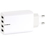 revolt 4-Port-Power-USB-Wandnetzteil, 21 Watt, 4,2 A revolt USB-Netzteile für Steckdosen