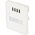 revolt Einbau-USB-Wandnetzteil mit 4 USB-Ports, 15 Watt revolt Unterputz-Einbausteckdosen mit USB