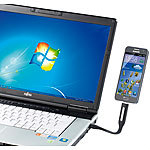 PEARL 2in1: USB-LED-Schwanenhals-Leuchte und Micro-USB-Label PEARL