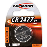 Ansmann Lithium-Knopfzelle CR-2477, 3 V Ansmann Lithium-Knopfzellen Typ CR2477