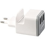 revolt 3-Port-USB-Netzteil 230 Volt mit Handyablage, 3,4 A revolt USB-Netzteile mit Smartphone-Ablage