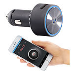 auvisio Kfz-FM-Transmitter FMX-520.BT mit Bluetooth und App-Steuerung auvisio Bluetooth FM-Transmitter mit App-Steuerung