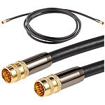 auvisio HDTV-Sat-Antennenkabel (F-Stecker), 3 m, 105 dB, 4-fache Abschirmung auvisio Sat-Antennenkabel
