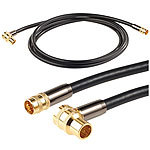 auvisio HDTV-Sat-Antennenkabel (F-Winkelstecker), 2 m, 105 dB, 4x-Abschirmung auvisio Sat-Antennenkabel