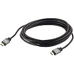 auvisio High-Speed-HDMI-2.0a-Kabel für 4K, 3D und Full HD, HEC, 5 m auvisio 4K-HDMI-Kabel mit Netzwerkfunktion (HEC)