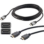 auvisio Premuim-High-Speed-HDMI-2.0a-Kabel für 4K, 3D & Full HD, HEC, 5 m auvisio 4K-HDMI-Kabel mit Netzwerkfunktion (HEC)