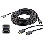 auvisio High-Speed-HDMI-2.0a-Kabel für 4K, 3D und Full HD, HEC, 10 m auvisio 4K-HDMI-Kabel mit Netzwerkfunktion (HEC)