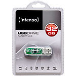 Intenso 32 GB USB-Speicherstick Rainbow Line, transparent-klar Intenso USB-Speichersticks