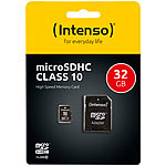 Intenso microSDHC-Speicherkarte 32 GB, Class 10, inkl. SD-Adapter Intenso microSD-Speicherkarten