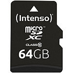 Intenso microSDXC-Speicherkarte 64 GB Class 10 inkl. SDXC-Adapter Intenso