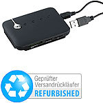 c-enter Multi-Card- SIM-Reader mit Aktiv-USB-Hub, 3 Ports (Versandrückläufer) c-enter 