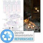 Lunartec 2er-Set, je 6 LED-Akku-Teelichter, Versandrückläufer Lunartec Akku-LED-Teelicht-Sets mit Ladestation