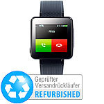 simvalley MOBILE Handy-Uhr PW-415.steel, schwarz (Versandrückläufer) simvalley MOBILE Handy-Uhren