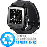 simvalley MOBILE 1.5"-Smartwatch AW-414.Go mit Android 4, Bluetooth (Versandrückläufer) simvalley MOBILE Android-Smart-Watches