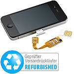 Callstel Dual-SIM-Adapter für iPhone 4/4s, für 2 SIM-Karten (Versandrückläufer) Callstel