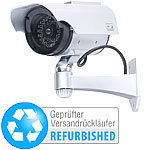 VisorTech Überwachungskamera-Attrappe mit Signal-LED, Versandrückläufer VisorTech Kamera-Attrappen