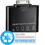 Callstel 5in1-Speicheradapter für Galaxy Tab: USB, SD (Versandrückläufer) Callstel Connection Kits für Samsung