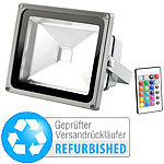 Luminea Wetterf. LED-Fluter im Metallgehäuse,30W,IP65,RGB(Versandrückläufer) Luminea Wetterfeste LED-Fluter (RGB)
