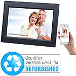 Somikon WLAN-Bilderrahmen mit 25,7-cm-IPS-Touchscreen, Versandrückläufer Somikon Digitale Bilderrahmen mit WLAN und Apps